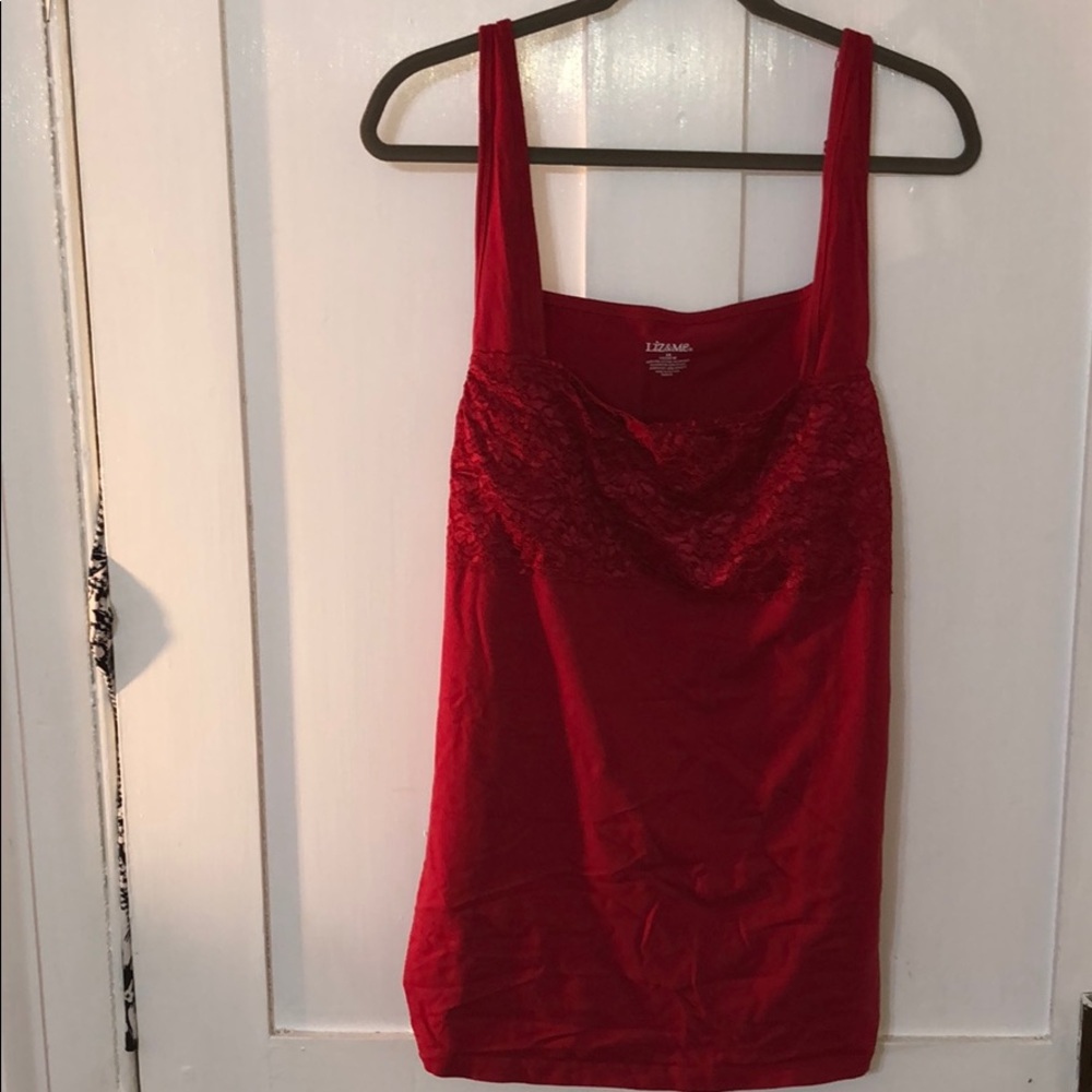 Liz & Me Square Neck Camisole w/ Lace Bodice!